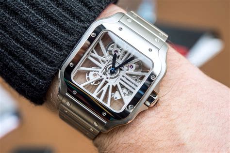 cartier santos skeleton watch replica|cartier santos reproduction watch.